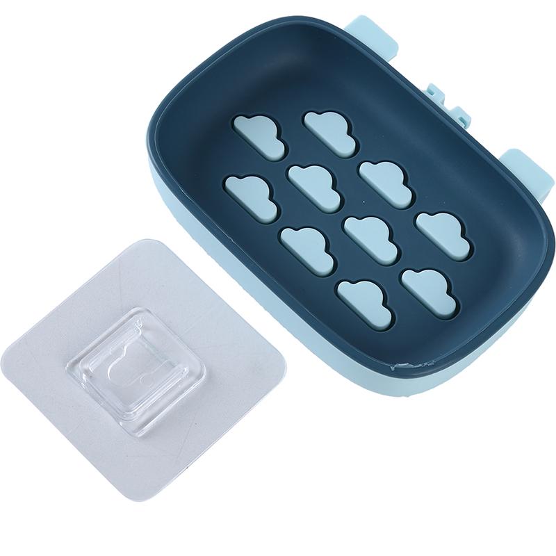 Double Color Double - layer Wall - hanging Asphalt Box without Perforating Stick Bathroom Soap Rack
