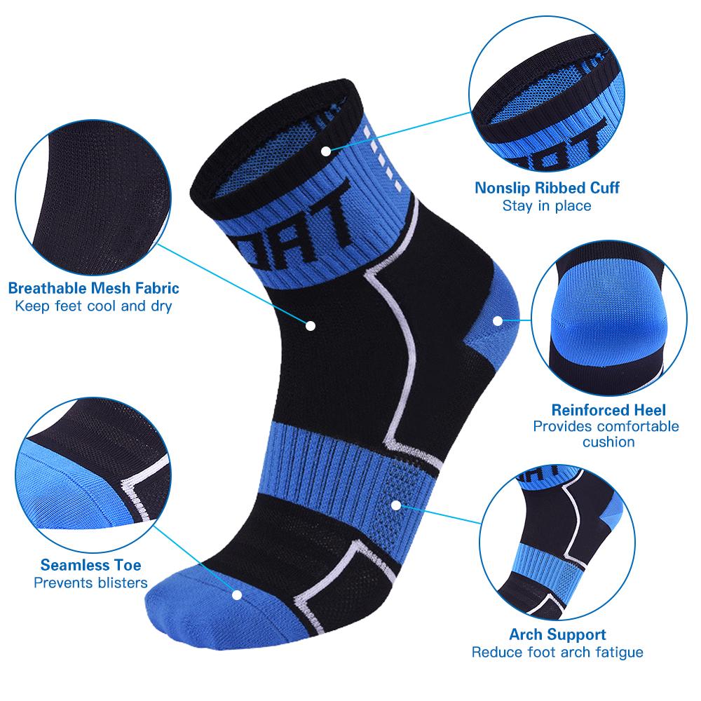 Reflective Cycle Socks High Visibility Breathable Athletic Socks Bike Riding Running Socks for Men and Women