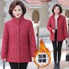 New winter clothing velvet thickened cotton-padded jacket medium women's winter floral cotton-padded clothing warm cotton-padded jacket