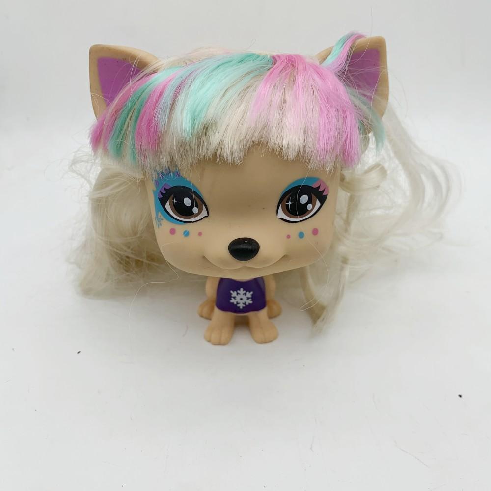 

1pcs Original Vip Colored Hair Dog Toys Cat Puppy Action Figure 11cm Old Pet Shop Lovely Pets Toy Figures Classic Little Pet