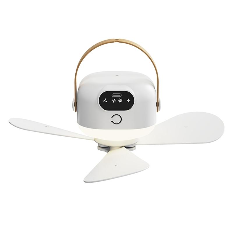 

Outdoor Camping Fan Remote Control Ceiling Fan 3 Speed Hanging Fan Night Light Strong Wind Ceiling Fan For Camping 1