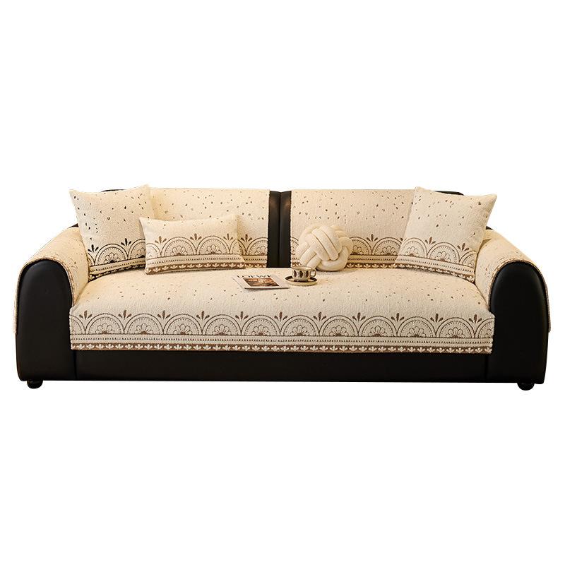 Sofa Cushion  New Straight Row Non-Slip Light Luxury Cover Cloth Towel Universal In All Seasons, High-End Sofa Seat Cushion Cover