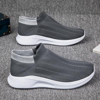 Spring and Summer New One-pedal Casual Shoes Couple Sports Lazy Mesh Breathable Shoes Flying Woven Women's Shoes
