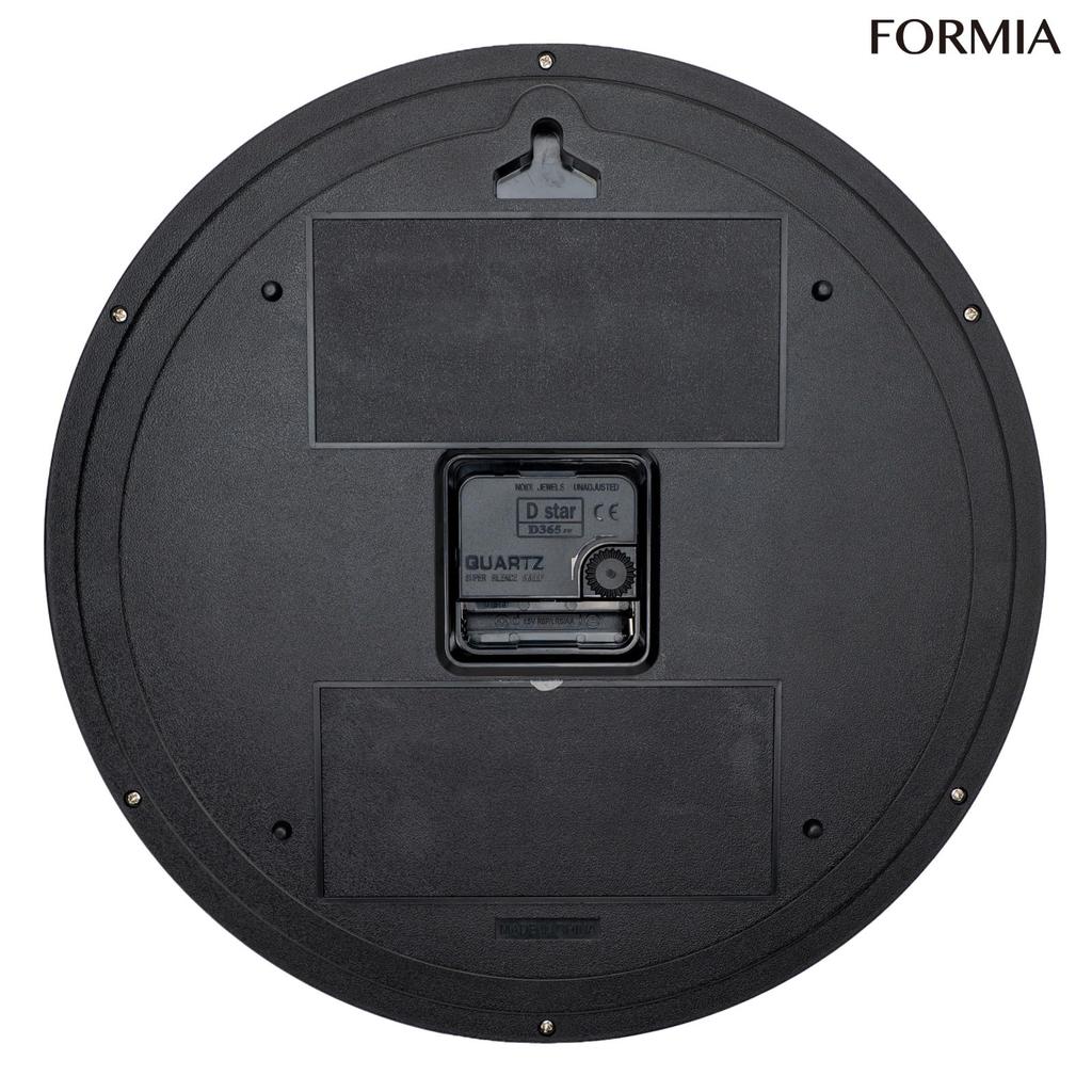 Nástěnné hodiny Formia, snadno čitelné, jednoduché, dětské, tiché, s nepřetržitou vteřinovou ručičkou, analogové, Hodogaya Electronic Sales, hnědé HWC-015W-BR