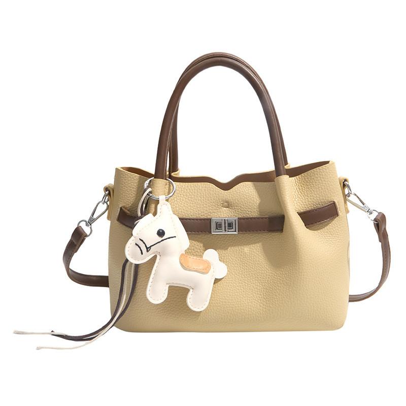 Pu Womens Tote Bag With Top Stitching Casual Crossbody For Daily Use