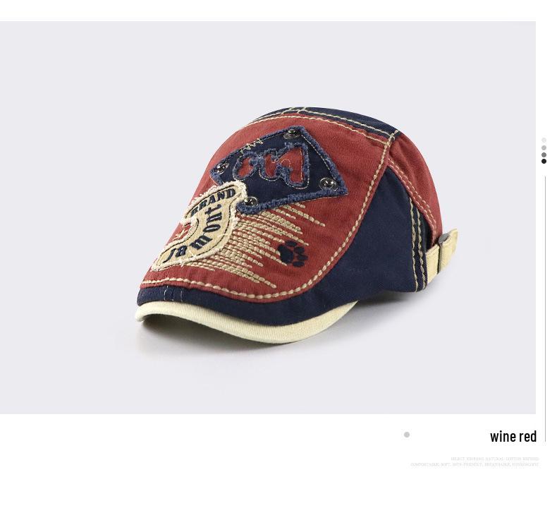 Gewaschene Retro Sommerhüte für Männer, Frauen und Kinder: Britischer Koreanischer Stil Flache Kappe & Baseballkappe