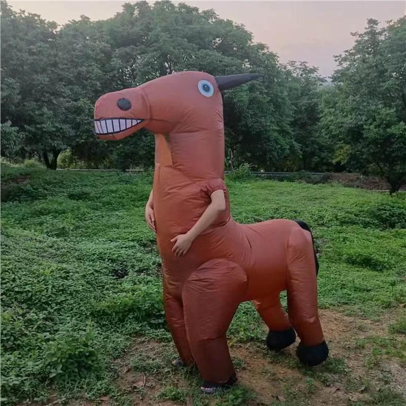 

Надувной костюм Гуфи, мультяшного маскота-кентавра, для взрослых Standard