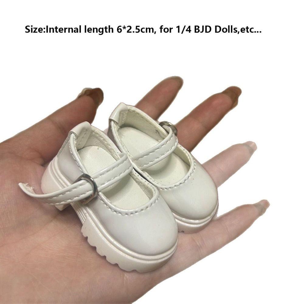 4 Colors Dolls Bright Leather Boots Internal Length 6*2.5cm Dress Up Footwear  for 1/4 BJD Dolls