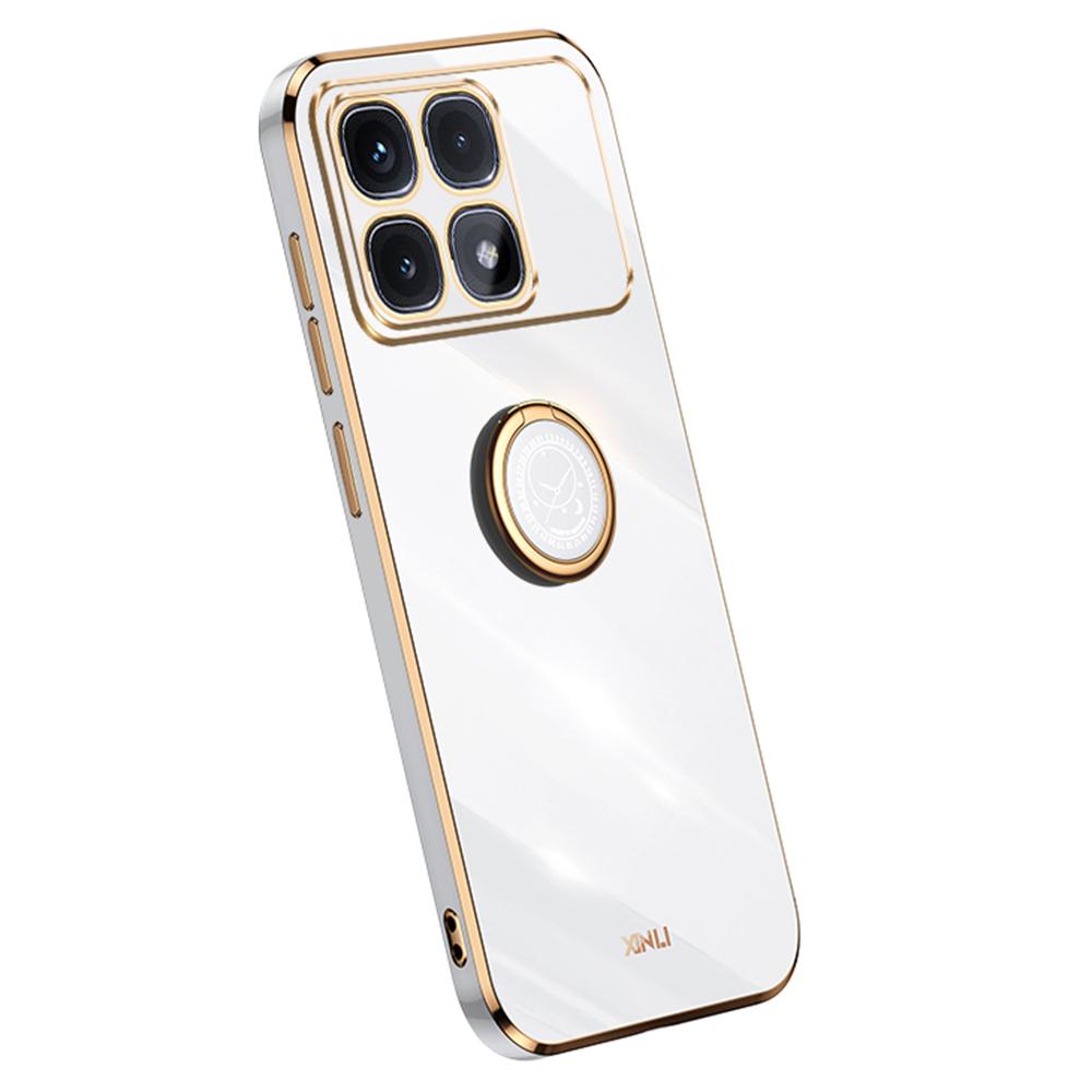 XINLI For Xiaomi Redmi K70 Ultra Case Ring Kickstand Electroplating TPU Phone Cover
