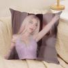 Singer KKenia OS Pink Aura Cushion Cover Silky Short Plush Invisible Zipper Dustproof Sofa Pillow Case for Home Decor