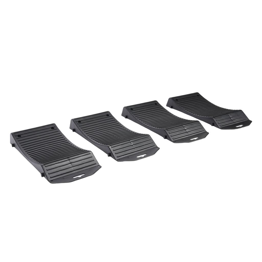 4Pcs Tire Protection Ramp Set Polypropylene Anti Slip Vehicle Storage Ramp Set for Flat Spot and Flat Tire Prevention