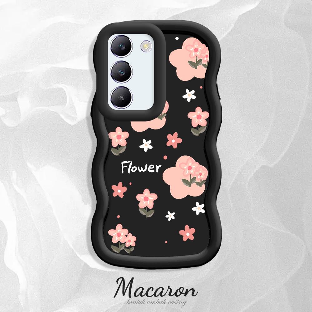 

Окрашенный узор Big Wave Edge Мягкий силиконовый материал Macaron чехол для телефона противоударный защитный резиновый чехол для OnePlus Vivo Motorola Moto OnePlus Nord N20 5G чёрный