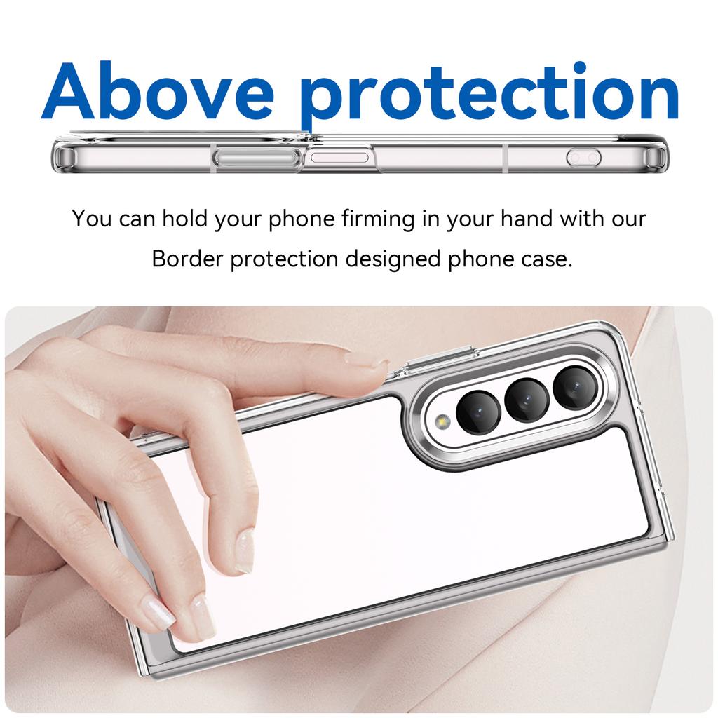Anti -Falling Hard Acrylic Cell Phone Case For Samsung Galaxy Z Fold4 Fold 4 5g Fold3 Fold 3 Fitted Cover For Samsung Z Fold4