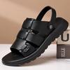 2025 Summer New First-layer Cowhide Sandals Men's Leather Casual Sandals Open-toed Beach Shoes Soft-soled Non-slip Shoes