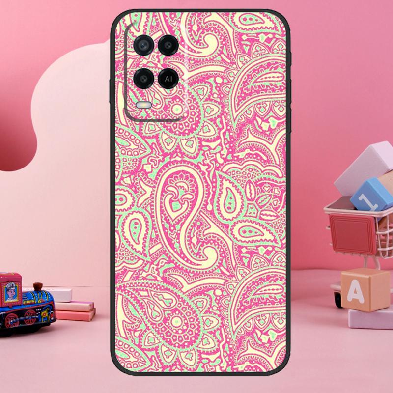 Paisley Pattern Case For Oppo A74 A94 A54 A17 A57 A77 A76 A16 A96 A18 A60 A80 A40 A38 A58 A78 A98 A15 A5 Pro