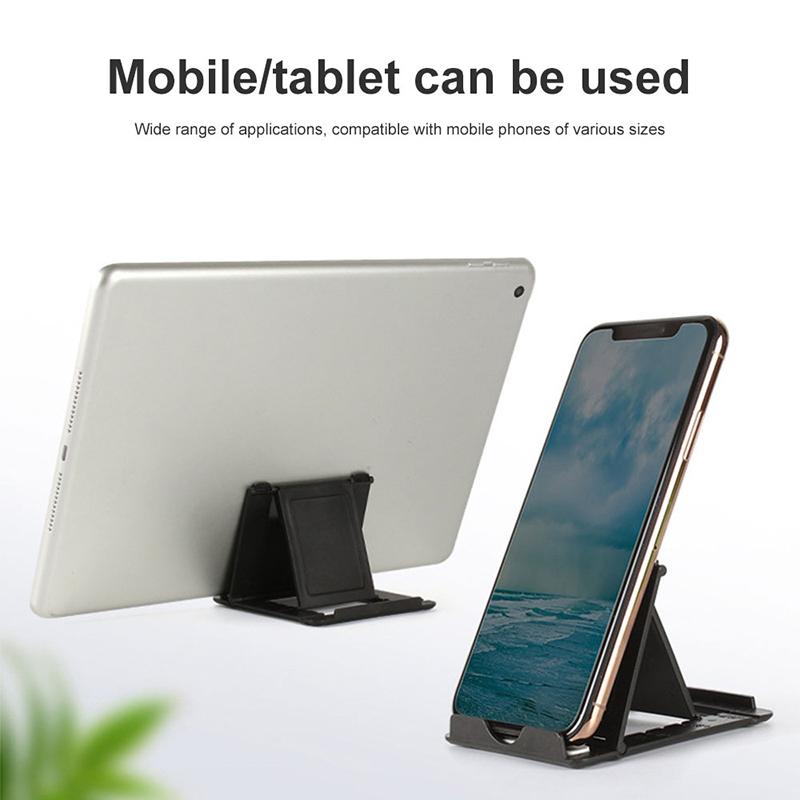 Folding Mobile Phone Holder Mini Adjustable Creative Portable Universal Folding Plastic Phone Holder Tablet Computer Stand For