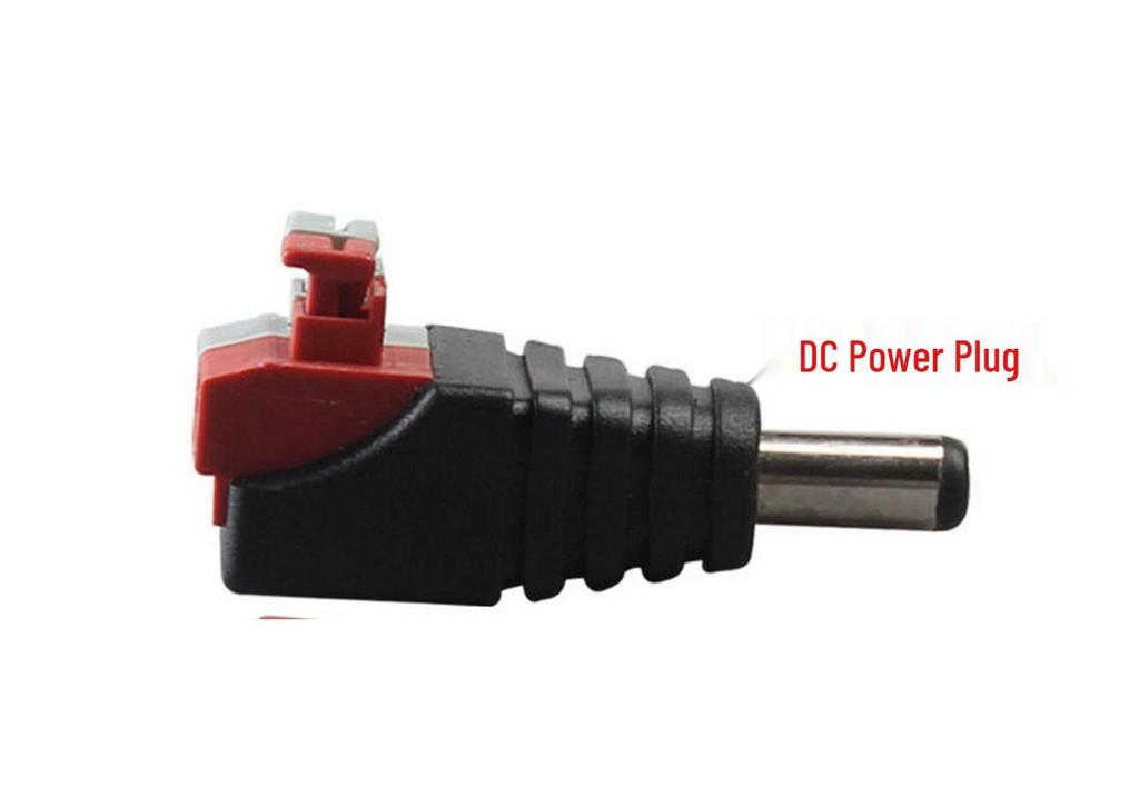 5.5x2.1mm DC Power Connector Set: Male & Female Plugs for 12V LED Strip