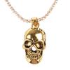 Pendentif Collier Tête de Mort en Acier Inoxydable Punk Rapper Homme Collier Tête de Mort Gothique Personnalisé Cadeau en Acier Inoxydable