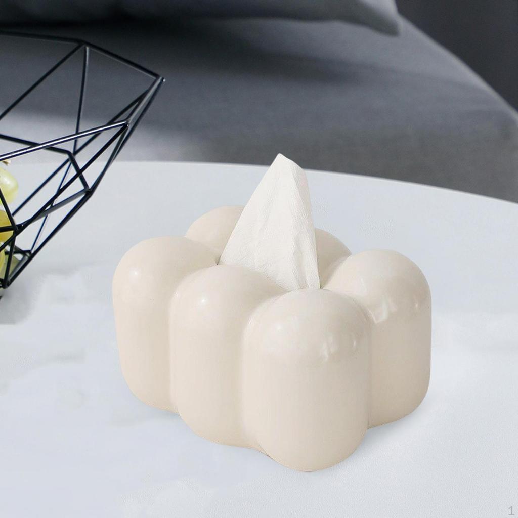 Ceramic Tissue Case Decoration Facial Tissues Container for Desktop Vehicle Dorm