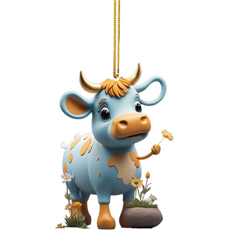 

Корова Мультяшный Акриловый Подвесной Автомобильный Орнамент Рождественская Елка Домашний Декор Подарки Вечеринка Style M