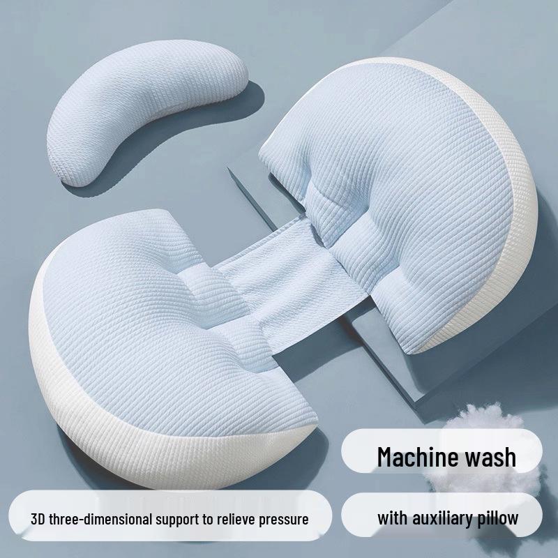 U-Shaped Pregnancy Pillow with Back and Abdominal Support - Breathable, Essential Comfort for Mother and Baby in Winter