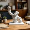 3D Printed Laocoon Bust Sculpture Stable Base Greek Mythology Ornament Ancient Greek Artistic Collectible Figurine Decor for Entrance Living Room