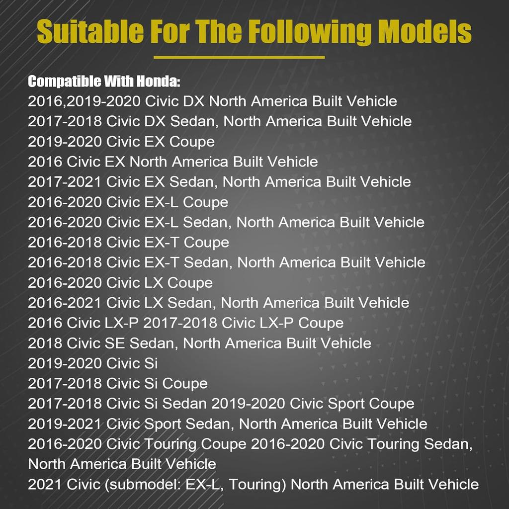 XQSMWF 2 Stück Stoßstangenhalter vorne Kompatibel mit Honda Civic DX EX LX Si 2016 2017 2018 2019 2020 2021 Ersetzt 71193TBAA00 71198TBAA00 HO1033109