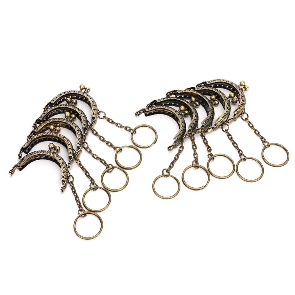 10pcs Semicircle Shape Purse Frame Clasp Metal Metal Coin Frame Kiss Clasp Lock DIY Crochet Bags