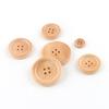 Four Eyes Round Edge Wooden Button Natural Button Coat Shirt Jacket Button Button Button