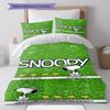 Snoopy Character Themed Three-piece Printed Bedding Set for Bedrooms, Cartoon Bedding Set, for King/single beds(Without Core)