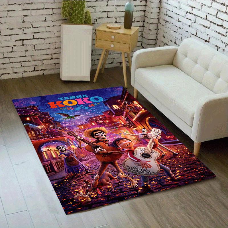 1pc Coco Pattern Area Rug Soft Flannel Floor Mat for Living Room,Office,Bedroom and Carpet,Sofa Coffee Table Floor Mat