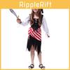 Adorable Girls Pirate Cosplay Costume Featuring Irregular Hem For Festive Celebrations