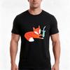 F Is For Fox Tshirt Summer Casual Cotton Tee Oversized Streetwear Tops Vintage Graphic Print Loose Fit Short Sleeve