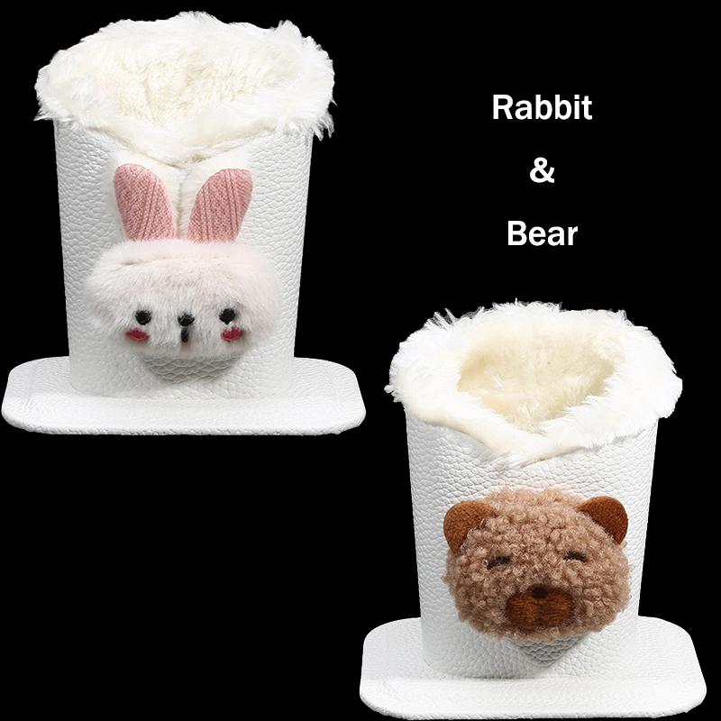 Multifunktionaler Stifthalter und Make-up-Pinsel-Aufbewahrungsständer mit weichem Plüschfutter, Brillenständer, niedliches Kawaii-Brillenetui