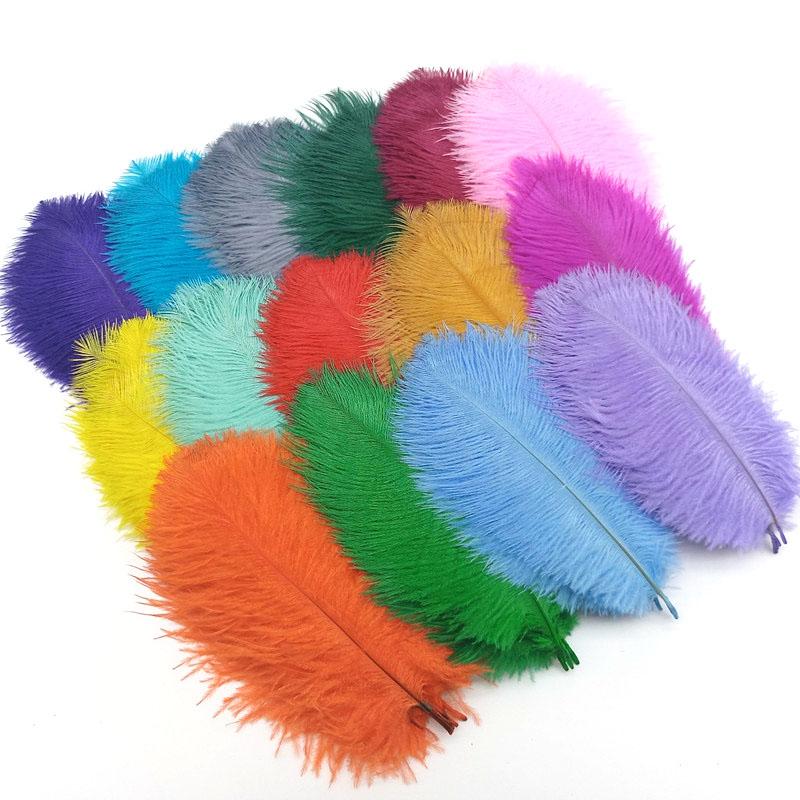 10Pcs Ostrich Feathers Plumes DIYJewelry Making Wedding Home Decoration Crafts Accessories Needlework Plumas Table Centerpieces