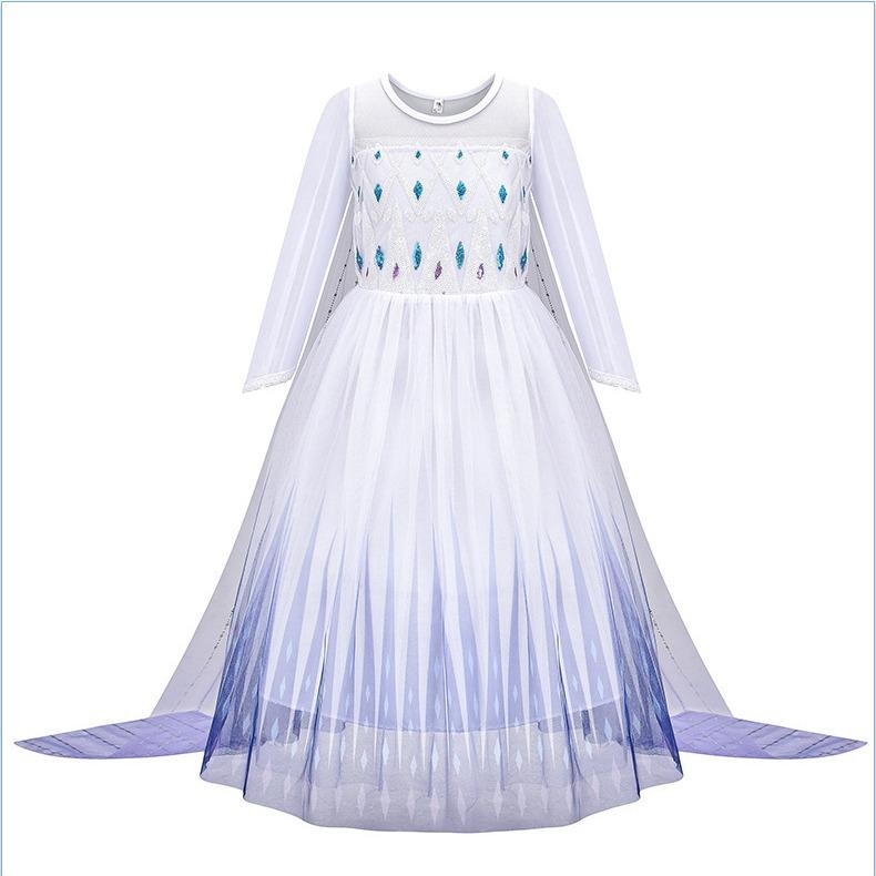 Snow Queen Elsa Dresses for Girls Costumes Kids Cosplay Halloween Princess Children Gowns Clothing Party Dresses Outfits 2-10Yrs