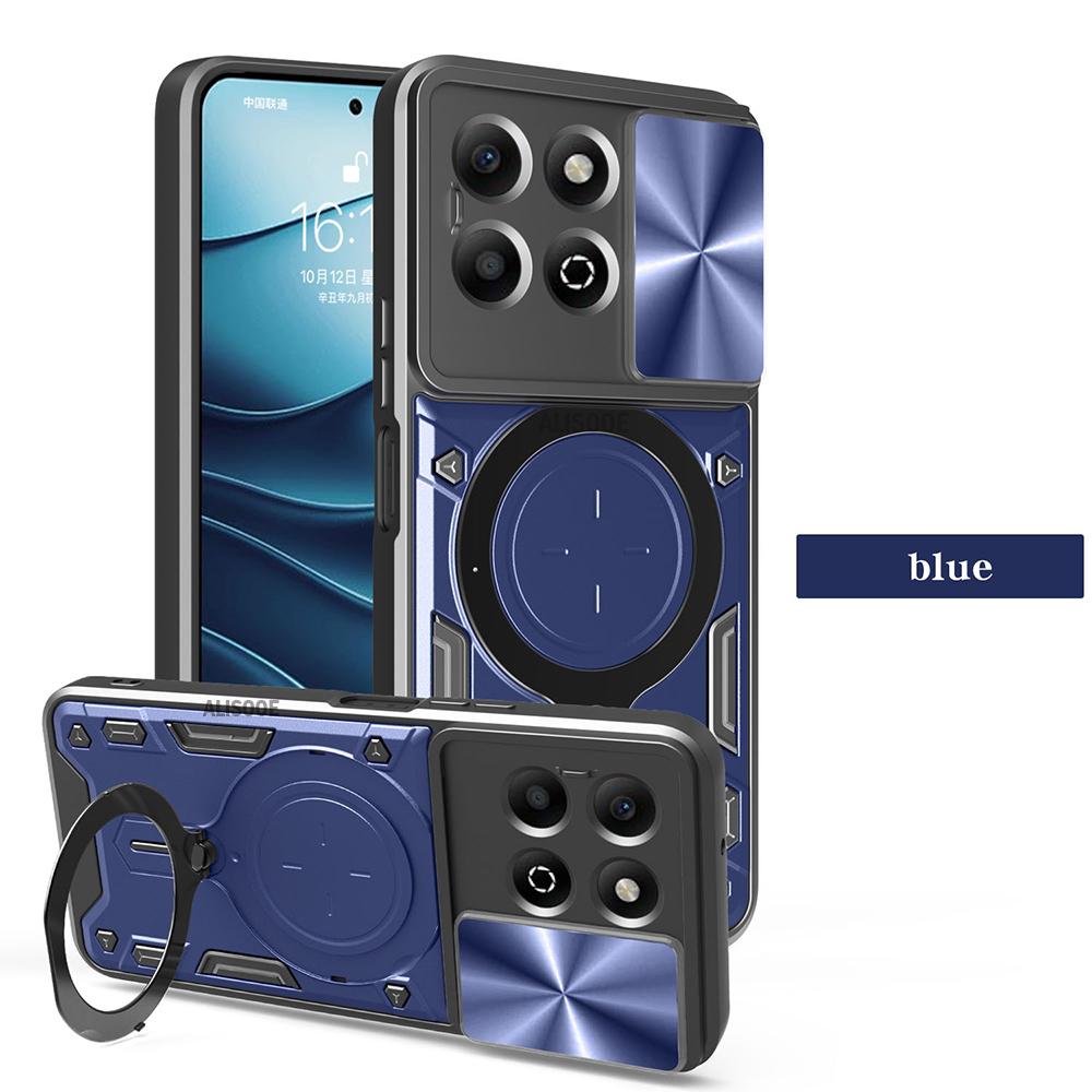 Armor Funda for Honor X6B 4G Case Slide Camera Lens Magnetic Ring Stand Shockproof Cover for Honor X6B Shockproof Capa