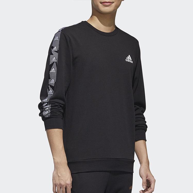 Adidas Sweatshirts Men's Black Crew Neck Moderate Regular GD5448