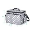 Luxja Sewing Box Sewing Bag Large Capacity with Shoulder Strap Sewing Tools Storage Portable Sewing Bag Bag Only Gray Dot