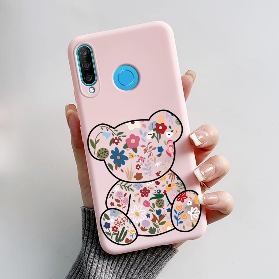 Für Huawei P30 Lite Hülle Niedlicher Bär Cartoon Frosch Weiche Matte Silikon Handyhüllen Für Huawei P30 P30Lite P30Pro P 30 Lite Pro Cover