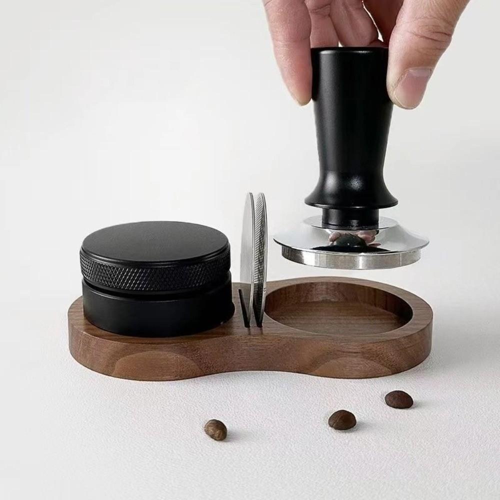 Professional Coffee Tamper Storage Base Walnut Wood Drip Filter Coffee Rack  Kitchen Gadget
