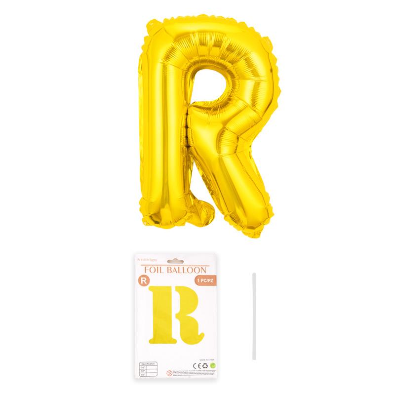 Independent Paper Card Packaging 16-Inch English Letter Aluminum Film Balloon Birthday Party Decoration Arrangement Aluminum Foil Balloon