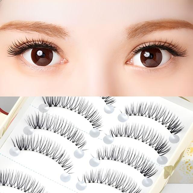 Mogugu - Set of 10: Natural Wispy False Eyelashes