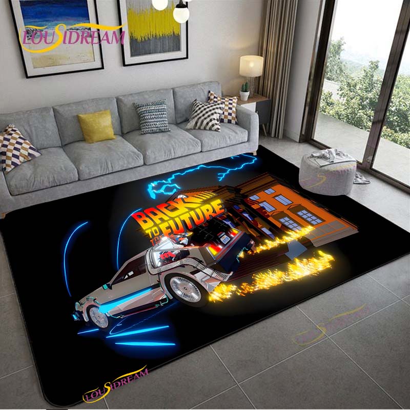 Back To The Future Carpet for Living Room Bedroom Rug Kitchen Kid Unslip Floor Mats Birthday gift photography props Alfombra Rug