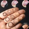 4Pcs 20G 316L Stainless Steel Captive Bead Rings Hypoallergenic Nose Daith Tragus Cartilage Hoop Earrings Piercing Jewelry