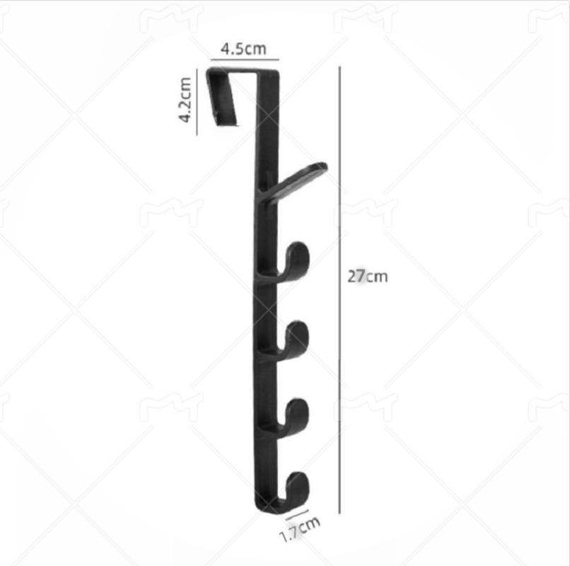 Hanger Connection Hook Behind Door Hook Bag Hanger Household Dormitory Storage Wall Hanging Door Long Row Hanger
