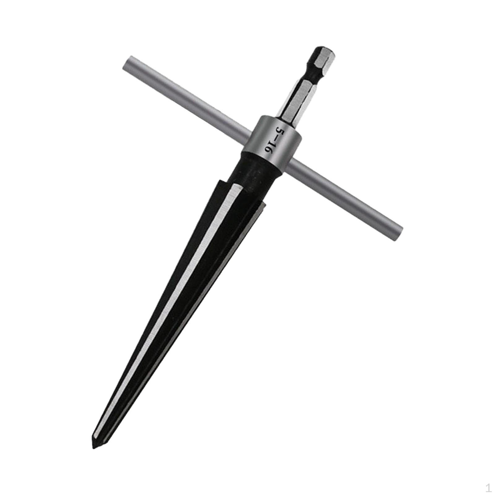 

6-канавочный развертка для гитарного бриджа, штифтовое отверстие, столярный инструмент, гитарный мастер, стальная Т-образная ручка, конус 5 to 16mm