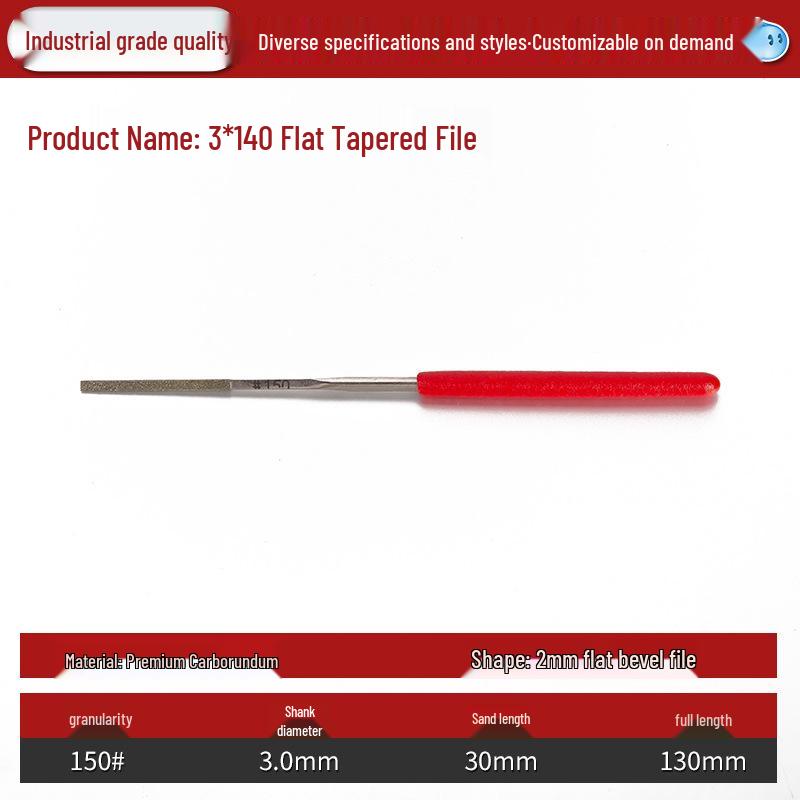 Lin Guang Diamantlegierung Feile PTF-10, 3x140mm Flachschrägfeile