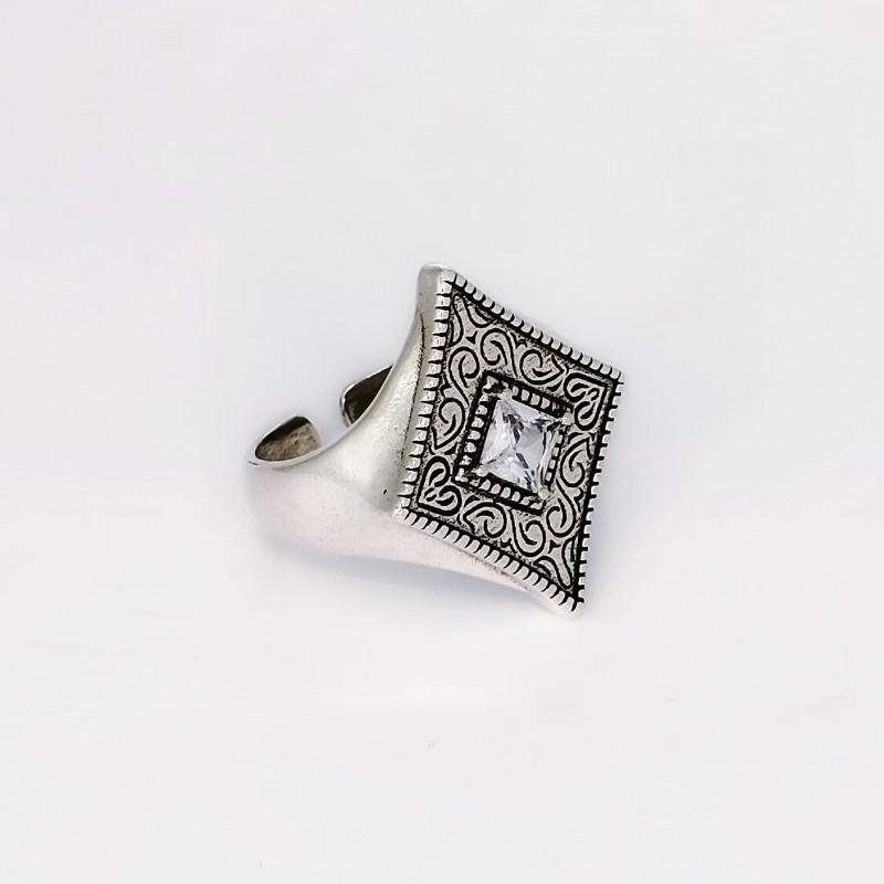 Adjustable Open Ring Men Women Vintage Geometric Copper Statement Finger Adjustable Open Band
