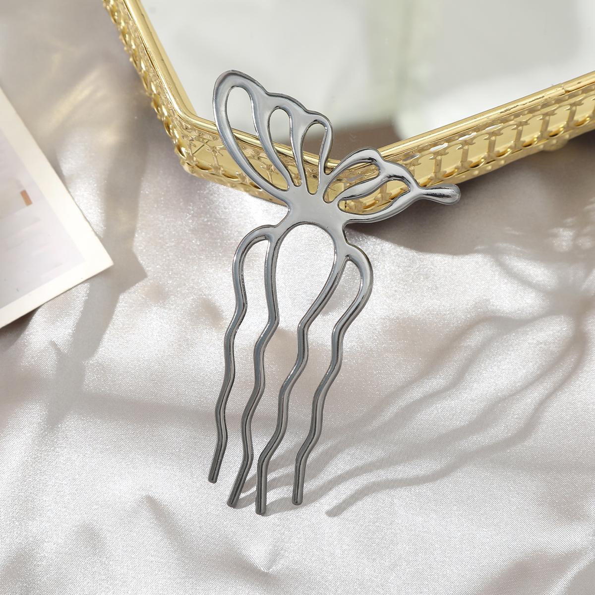 

AWAYTR Сплав Бабочка Палочка для волос Шпилька Роскошные Аксессуары для волос Повязка Заколки Женщины Цветок Зажимы для волос Модные Гребни